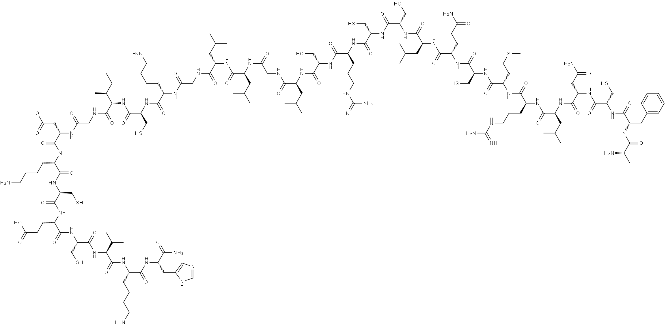 蝎毒 I 还原物 结构式