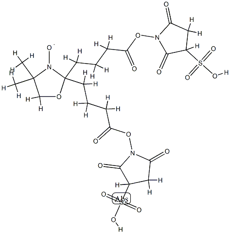 bis(sulfo-N-succinimidyl) doxyl-2-spiro-5'-azelate 结构式