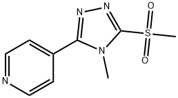 4-甲基-5-甲基磺酰基-3-(4-吡啶)-4H-1,2,4-噻唑 结构式