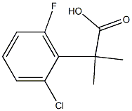 2-(2-氯-6-氟苯基)-2-甲基丙酸 结构式