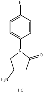 4-Amino-1-(4-fluoro-phenyl)-pyrrolidin-2-onehydrochloride 结构式