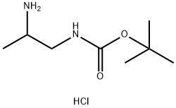 (2-氨基丙基)氨基甲酸叔丁酯盐酸盐 结构式