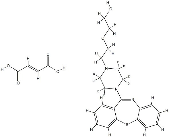 QUETIAPINE-D8 HEMIFUMARATE SOLUTION 结构式