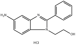 2-(5-Amino-2-phenylbenzoimidazol-1-yl)ethanoldihydrochloride 结构式