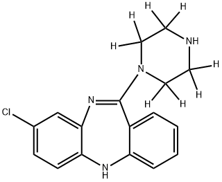 Labeled d8 Desmethyl Clozapine Hydrochloride 结构式