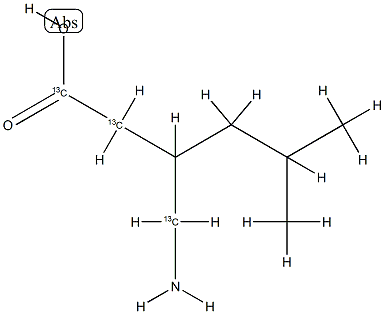 PREGABALIN-13C3 SOLUTION 结构式