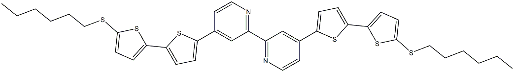2,2'-Bipyridine, 4,4'-bis[5'-(hexylthio)[2,2'-bithiophen]-5-yl]- 结构式