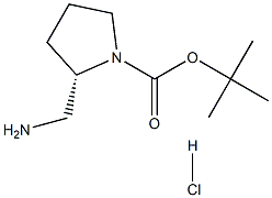 S-1-N-BOC-2-氨甲基吡咯烷盐酸盐 结构式