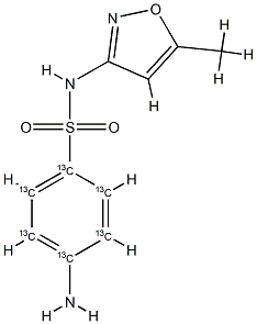磺胺甲恶唑-13C6 标准品 结构式