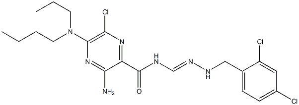 5-(N-propyl-N-butyl)-2',4'-dichlorobenzamil amiloride 结构式