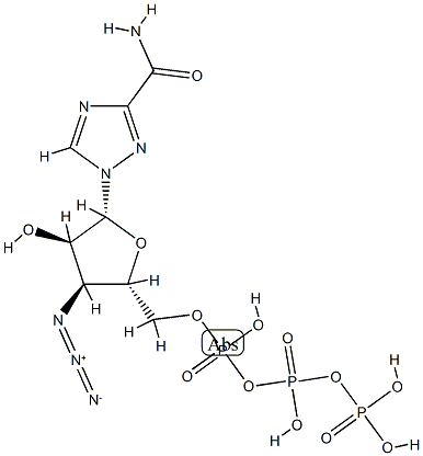 3'-azido-3'-deoxyribavirin-5'-triphosphate 结构式