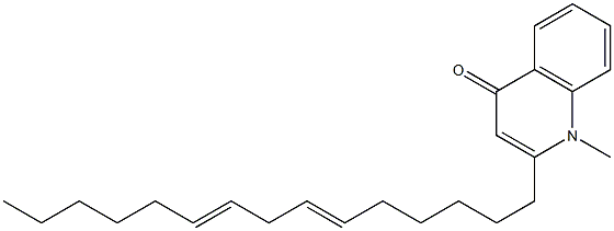 4(1H)-Quinolinone, 1-methyl-2-(6Z,9Z)-6,9-pentadecadien-1-yl- 结构式