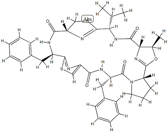 (7R,11R,14S)-14-Demethyl-7-de(1-methylpropyl)-10,11-dihydro-7-(1-methylethyl)-14-phenylmethylulicyclamide 结构式