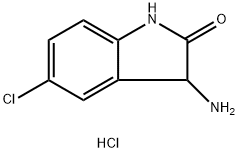 3-氨基-5-氯吲哚啉-2-酮盐酸盐 结构式