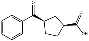 (1S,3R)-3-苯甲酰基环戊烷-1-羧酸 结构式