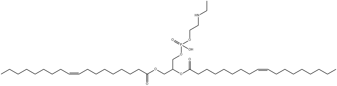 N-ethyl-1,2-dioleoylphosphatidylethanolamine 结构式