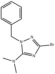 1-苄基-3-溴-N,N-二甲基-1H-1,2,4-三唑-5-胺 结构式