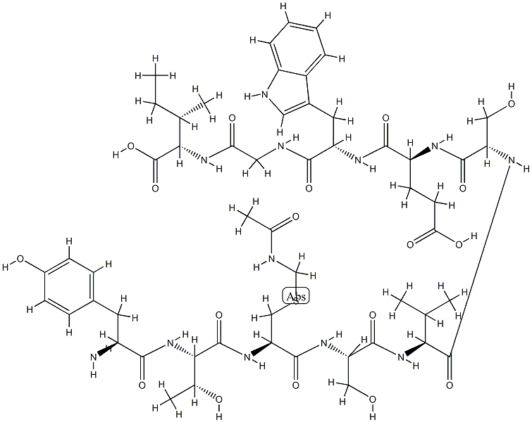 seminal plasma inhibin (85-94), Tyr(85), Cys(Acm)(87)- 结构式