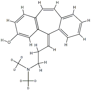 (11Z)-11-[3-[bis(trideuteriomethyl)amino]propylidene]dibenzo[1,3-e:1',2'-f][7]annulen-2-ol 结构式