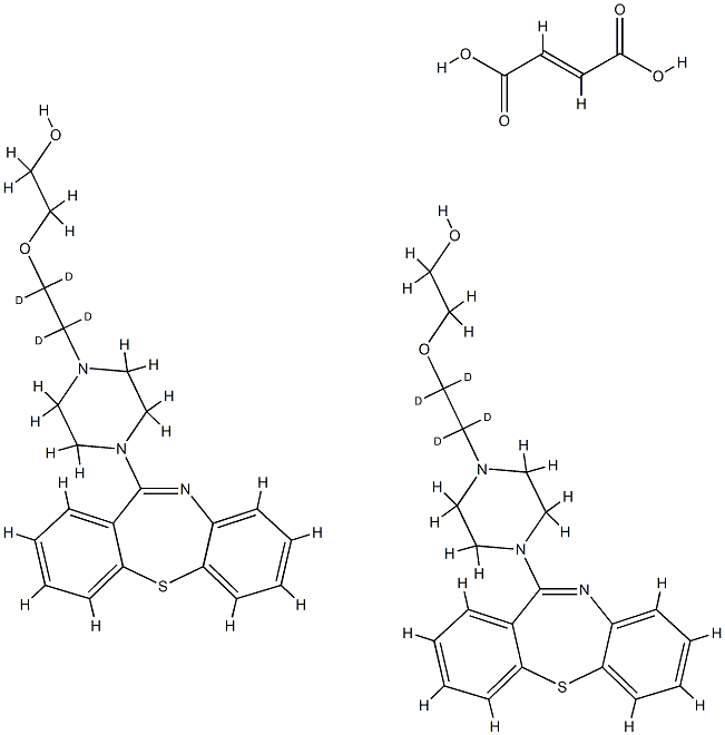 喹硫平-d4半富马酸盐 结构式