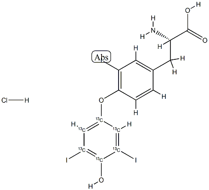 反 T3-13C6 盐酸盐 结构式