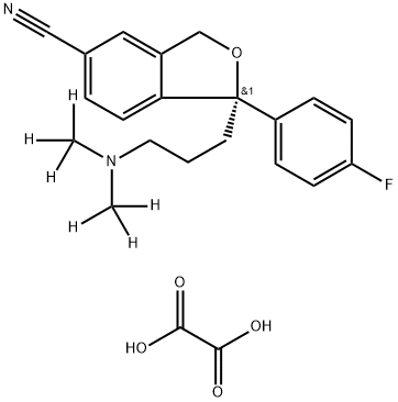 (S)-Citalopram-d6 Oxalate 结构式