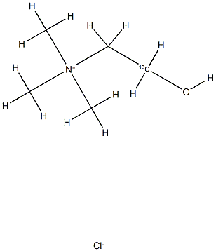 氯化胆碱-1-13C 结构式