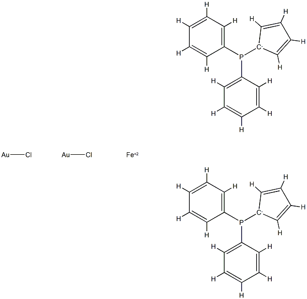 BIS(CHLOROGOLD(I)) [1,1′-BIS(DIPHENYLPHOSPHINO)FERROCENE] 结构式