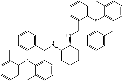(1S,2S)-N,N-双[2-(二-对甲苯基膦基)苄基]环己烷-1,2-二胺 结构式
