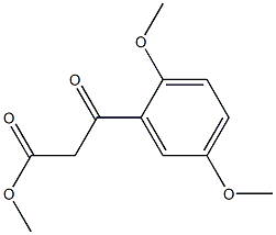 2,5-二甲氧基-BETA-氧代苯丙酸甲酯 结构式