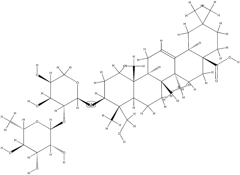 HEDERAGENIN-3-O-Α-L-RHAMNOPYRANOSYL (1→2)-Α-L-ARABINOPYRANOSIDE 结构式