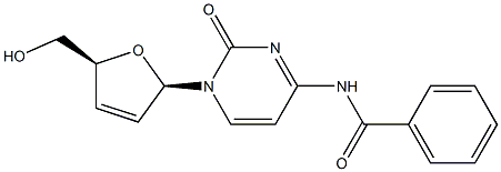 N(4)-benzoyl-2',3'-dideoxy-2',3'-didehydrocytidine 结构式
