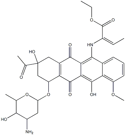 5-imino-N-(1-carboethoxypropen-1-yl)daunorubicin 结构式