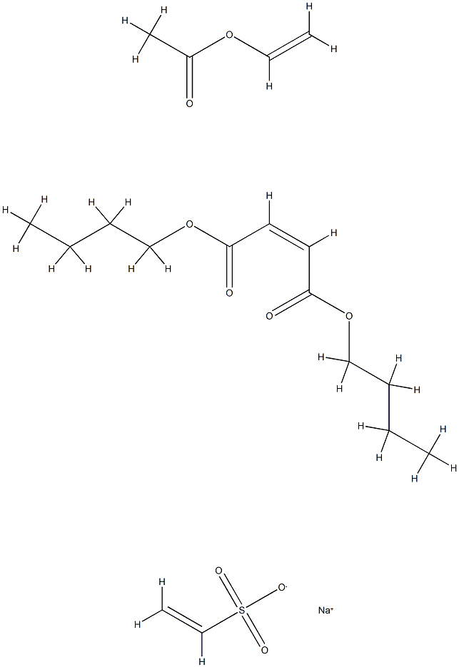 2-Butenedioic acid (Z)-, dibutyl ester, polymer with ethenyl acetate and sodium ethenesulfonate 结构式