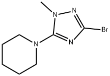 1-(3-bromo-1-methyl-1H-1,2,4-triazol-5-yl)piperidine(SALTDATA: FREE) 结构式