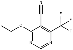 5-Pyrimidinecarbonitrile,4-ethoxy-6-(trifluoromethyl)-(9CI) 结构式