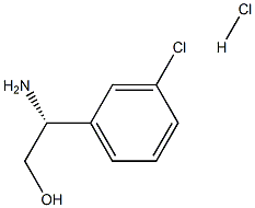 (R)-2-氨基-2-(3-氯苯基)乙醇盐酸盐 结构式