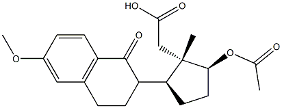17 beta-acetoxy-3-methoxy-9-oxo-9,11-secoestra-1,3,5(10)-trien-11-oic acid 结构式