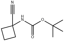 BOC-1-氨基环丁烷氰 结构式