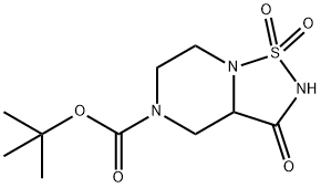 1,1,3-三氧六氢-1,2,5-噻二唑[1,5-A]吡嗪-7(1H)-羧酸叔丁酯 结构式