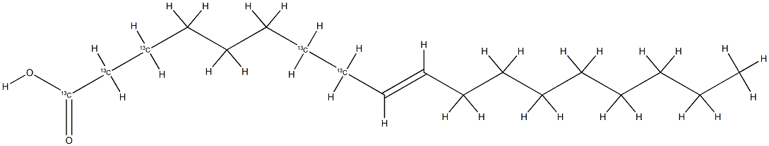 Elainic acid-1,2,3,7,8-13C5 结构式