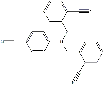 4-[双(2-氰苄基)氨基]苯腈 结构式