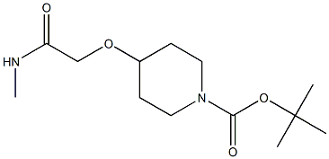 2-(1-BOC-4-哌啶氧基)-N-甲基乙酰胺 结构式