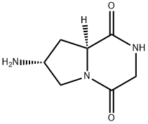 (7R,8aS)-7-aminohexahydropyrrolo[1,2-a]pyrazine-1,4-dione(SALTDATA: HCl) 结构式