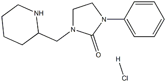 1-苯基-3-(哌啶-2-基甲基)咪唑烷-2-酮盐酸盐 结构式