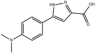 5-(4-Dimethylamino-phenyl)-1H-pyrazole-3-carboxylic acid 结构式