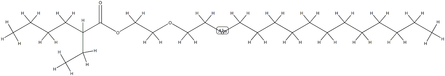 月桂醇聚醚-2 乙基己酸酯 结构式
