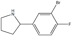 2-(3-bromo-4-fluorophenyl)pyrrolidine 结构式
