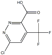 6-Chloro-4-trifluoromethyl-pyridazine-3-carboxylic acid 结构式