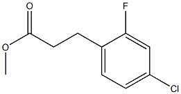 3-(4-Chloro-2-fluoro-phenyl)-propionic acid methyl ester 结构式